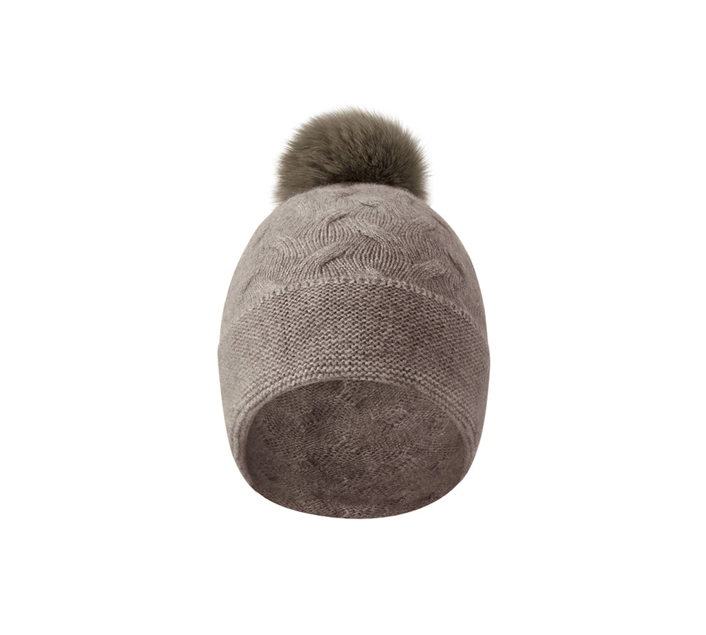 URBAN UGG® Wool Cashmere Blend Pom Pom Beanie Taffie