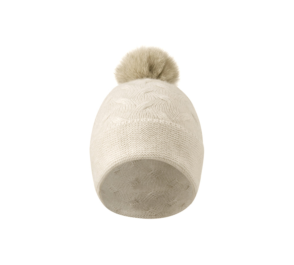 URBAN UGG® Wool Cashmere Blend Pom Pom Beanie Taffie