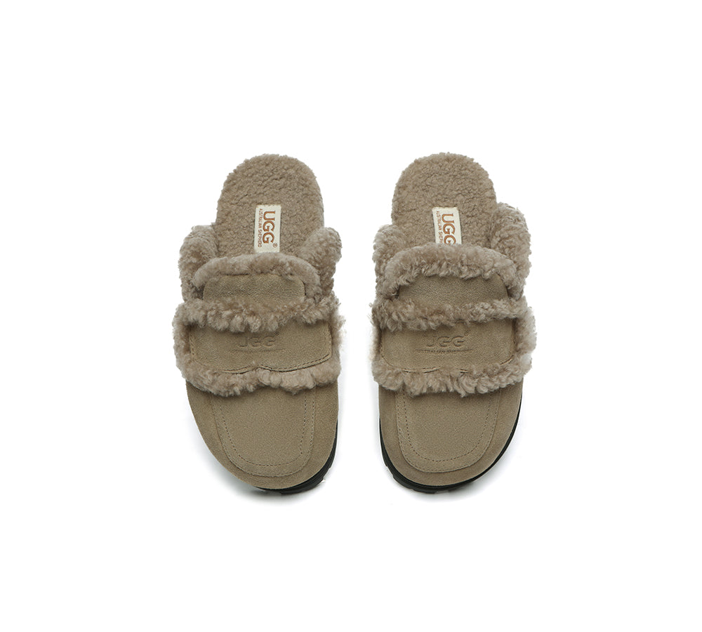 AUSTRALIAN SHEPHERD® UGG Slippers Sheepskin Wool Shearling Lined Remi