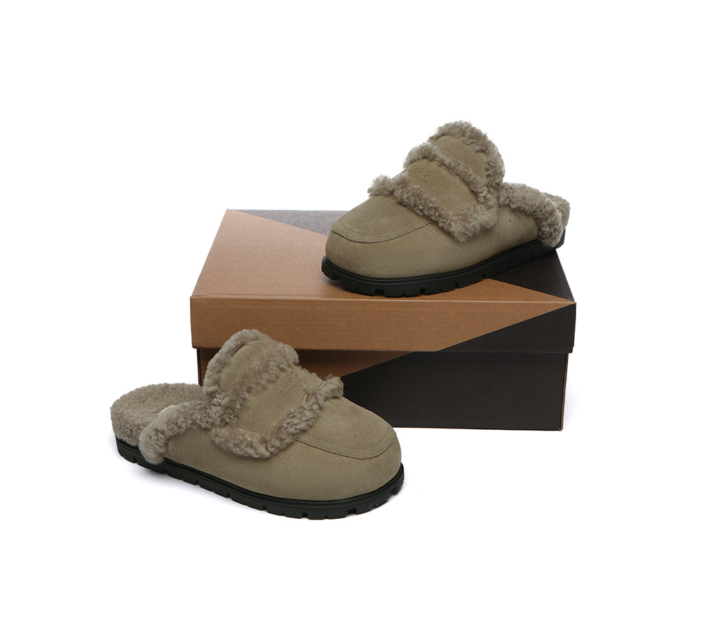 AUSTRALIAN SHEPHERD® UGG Slippers Sheepskin Wool Shearling Lined Remi