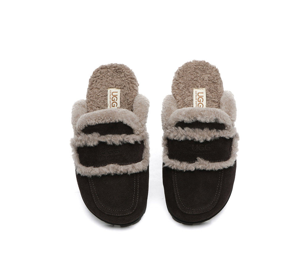 AUSTRALIAN SHEPHERD® UGG Slippers Sheepskin Wool Shearling Lined Remi