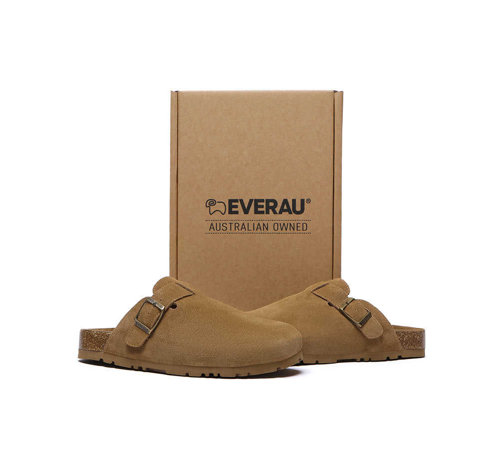 EVERAU® Adjustable Buckled Straps Slip-on Flat Sandal Slides Mason