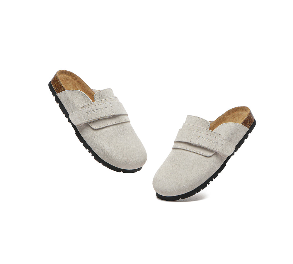 EVERAU® Double Adjustable Strap Embossed Slip-on Summer Flat Clog Slides Skyler