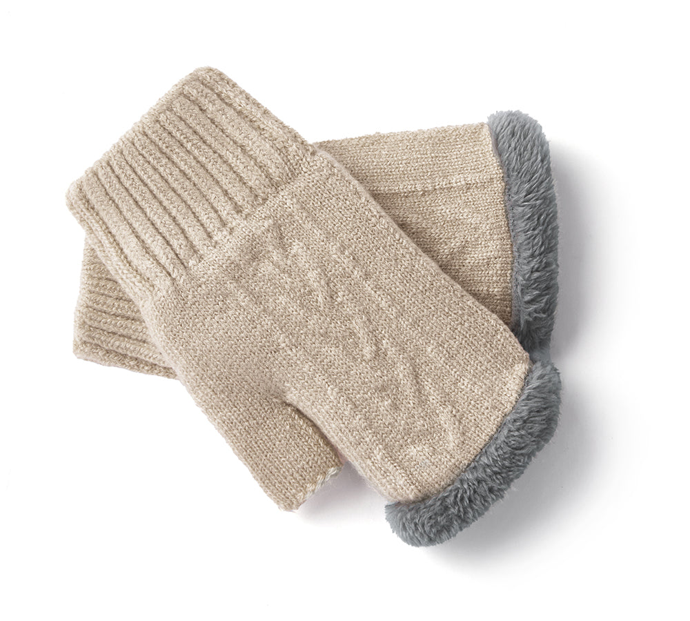 EVERAU® Fingerless Ultra Plush Knit Gloves