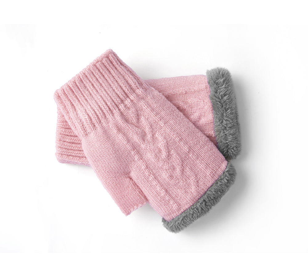 EVERAU® Fingerless Ultra Plush Knit Gloves