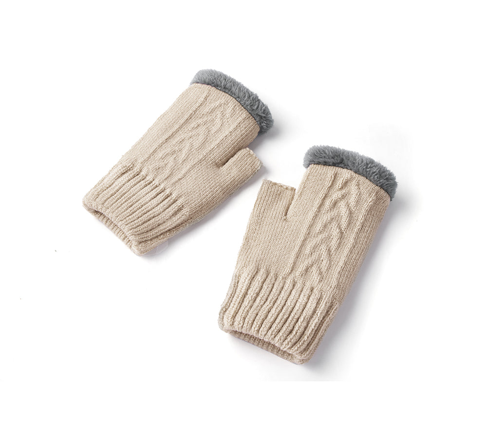 EVERAU® Fingerless Ultra Plush Knit Gloves