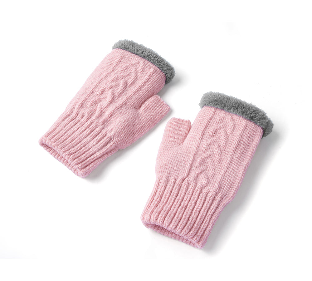 EVERAU® Fingerless Ultra Plush Knit Gloves