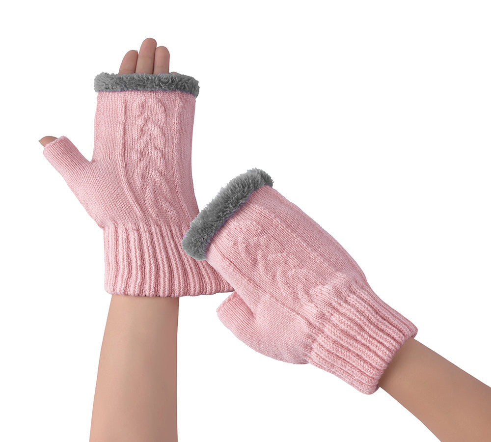 EVERAU® Fingerless Ultra Plush Knit Gloves