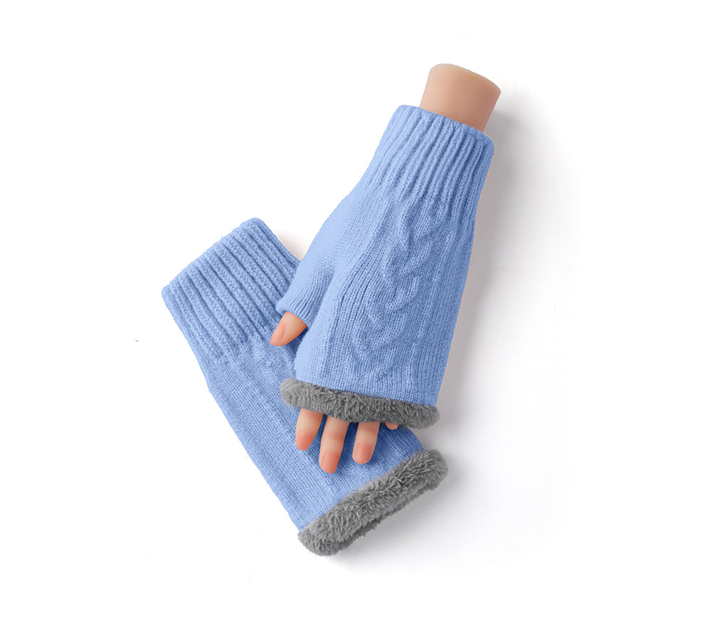 EVERAU® Fingerless Ultra Plush Knit Gloves