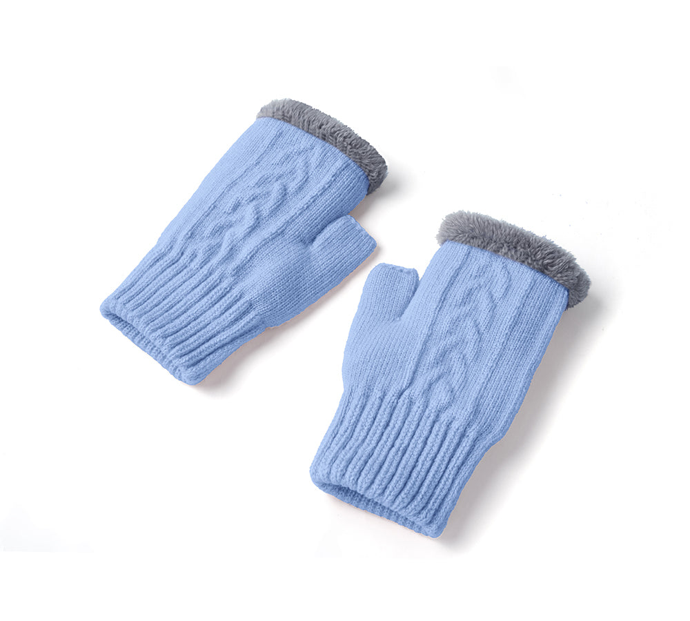 EVERAU® Fingerless Ultra Plush Knit Gloves