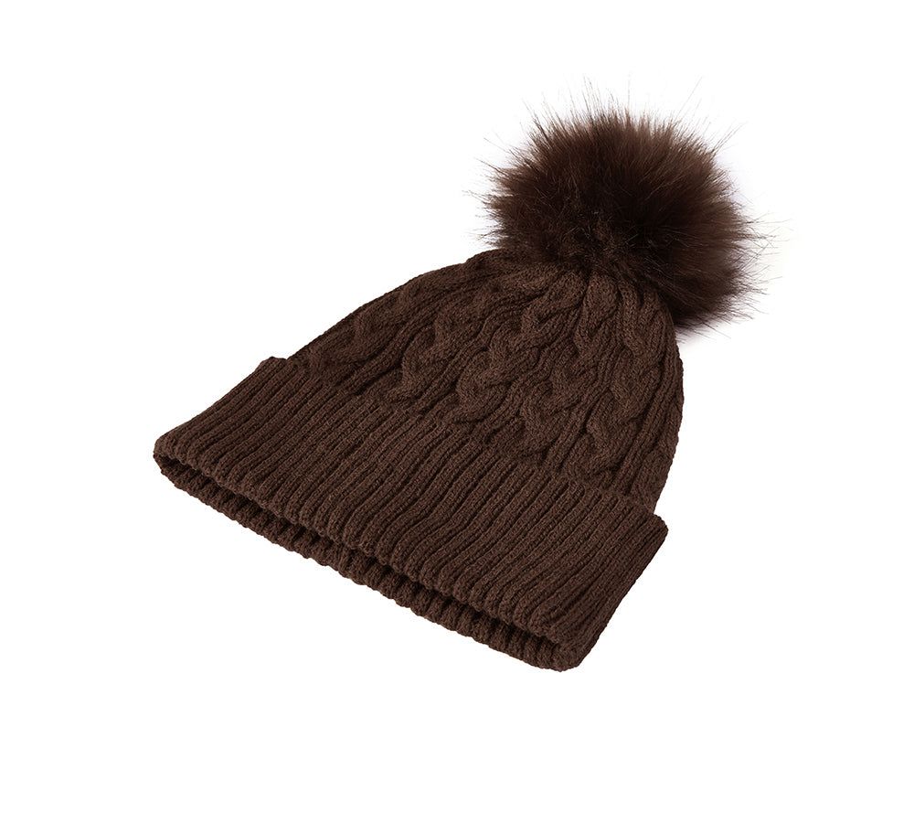 EVERAU® Soft Knit Pom Pom Beanie Conira Hat EVERAU