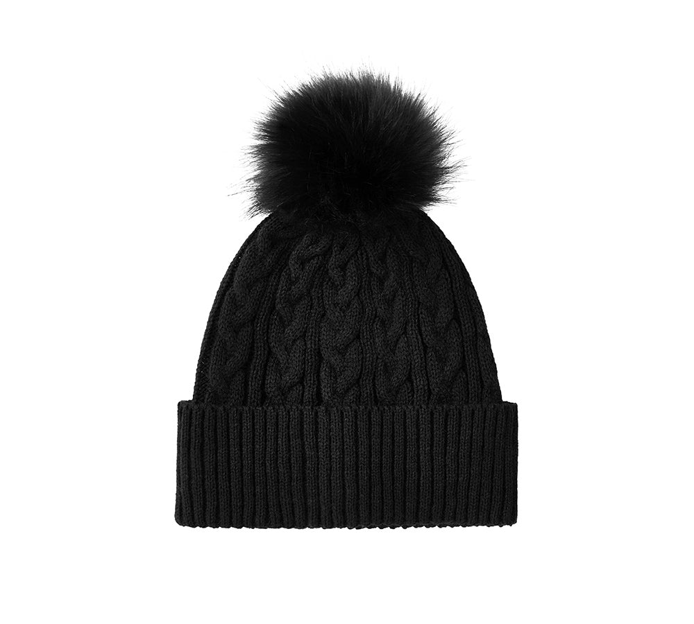 EVERAU® Soft Wool Blend Pom Pom Beanie Conira Hat EVERAU