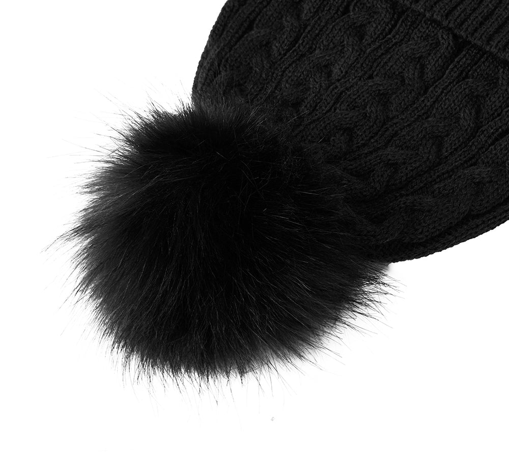 EVERAU® Soft Wool Blend Pom Pom Beanie Conira Hat EVERAU