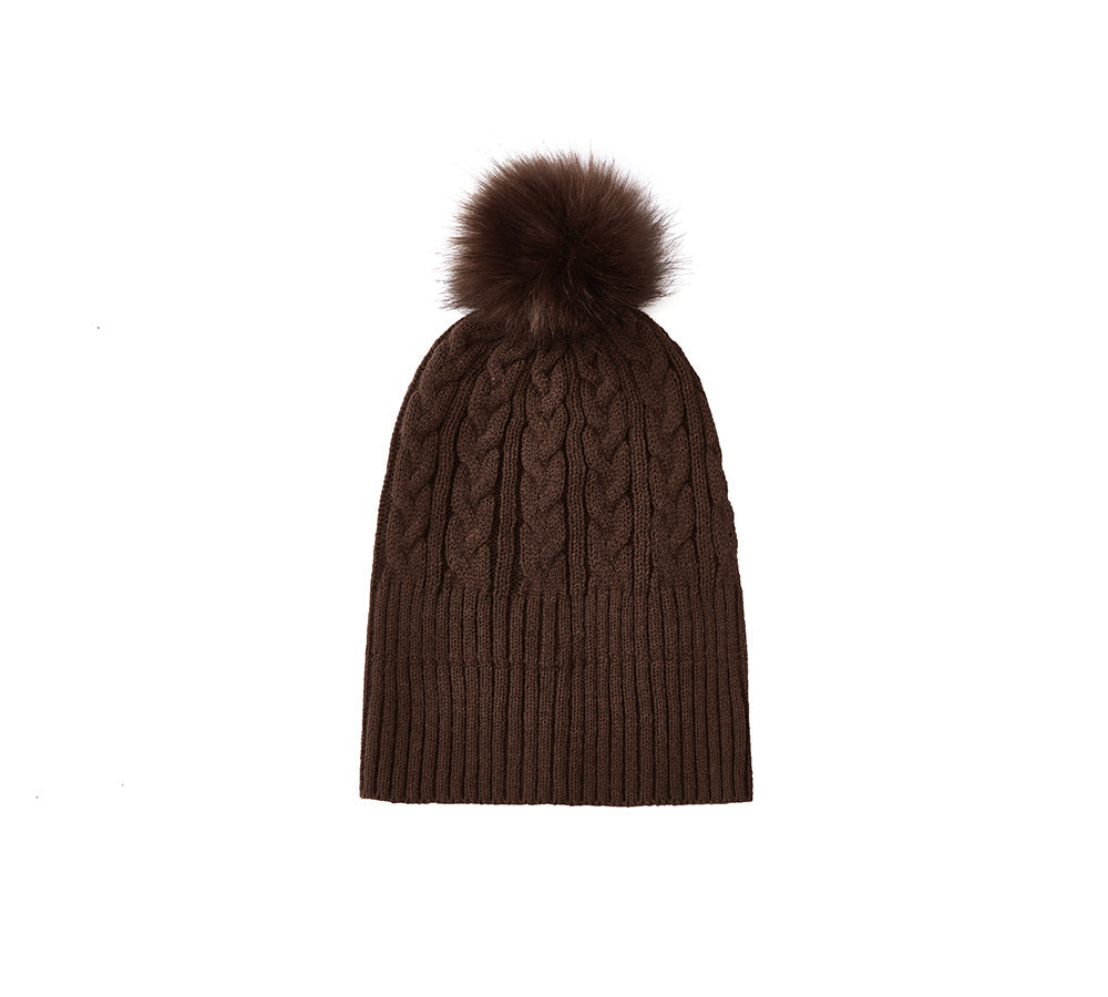 EVERAU® Soft Knit Pom Pom Beanie Conira Hat EVERAU