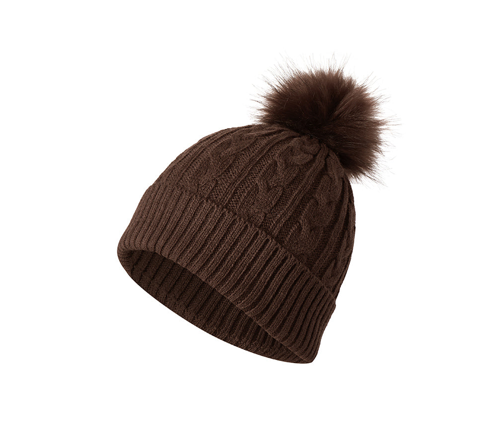 EVERAU® Soft Knit Pom Pom Beanie Conira Hat EVERAU
