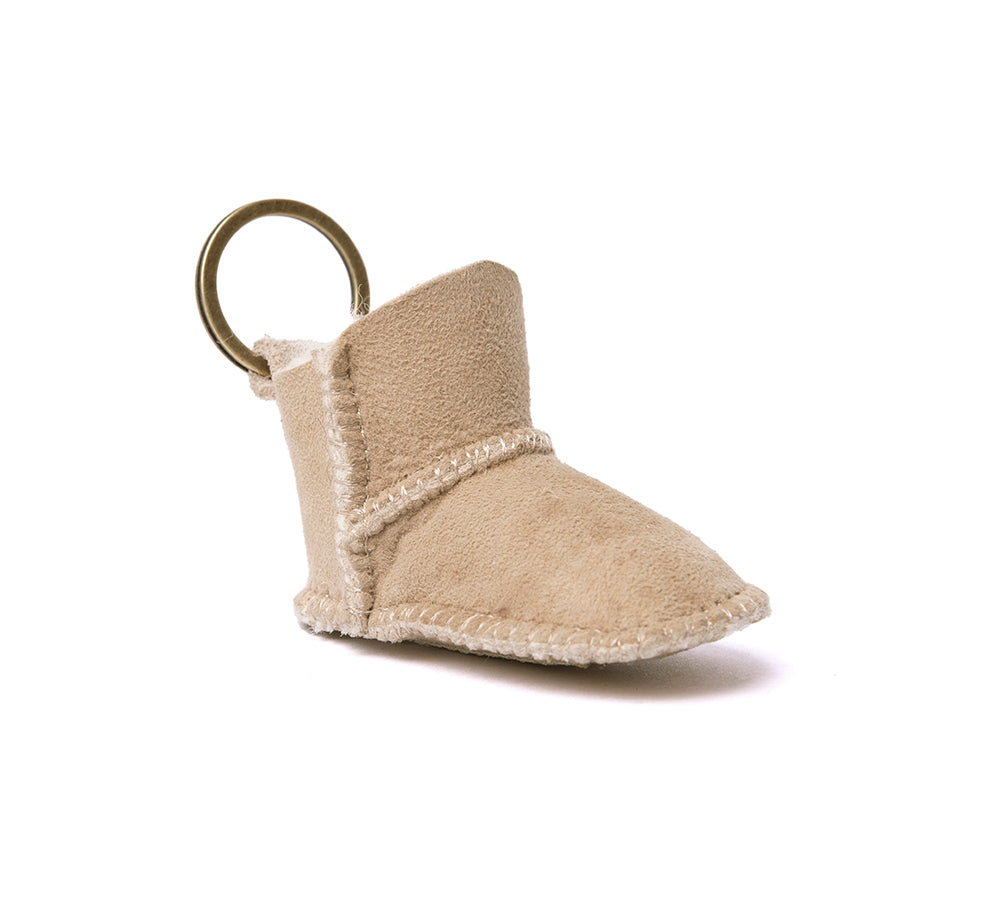 EVERAU® UGG Boot Sheepskin Wool Bootie Keyring