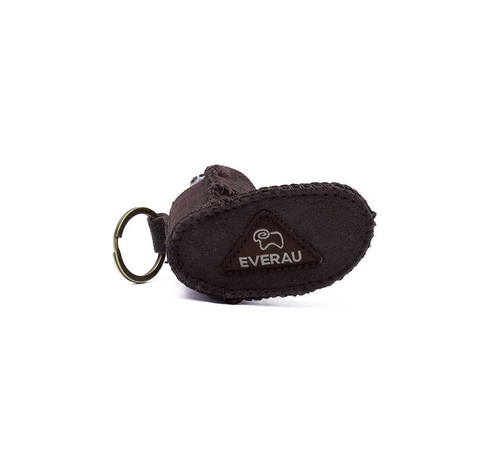 EVERAU® UGG Boot Sheepskin Wool Bootie Keyring