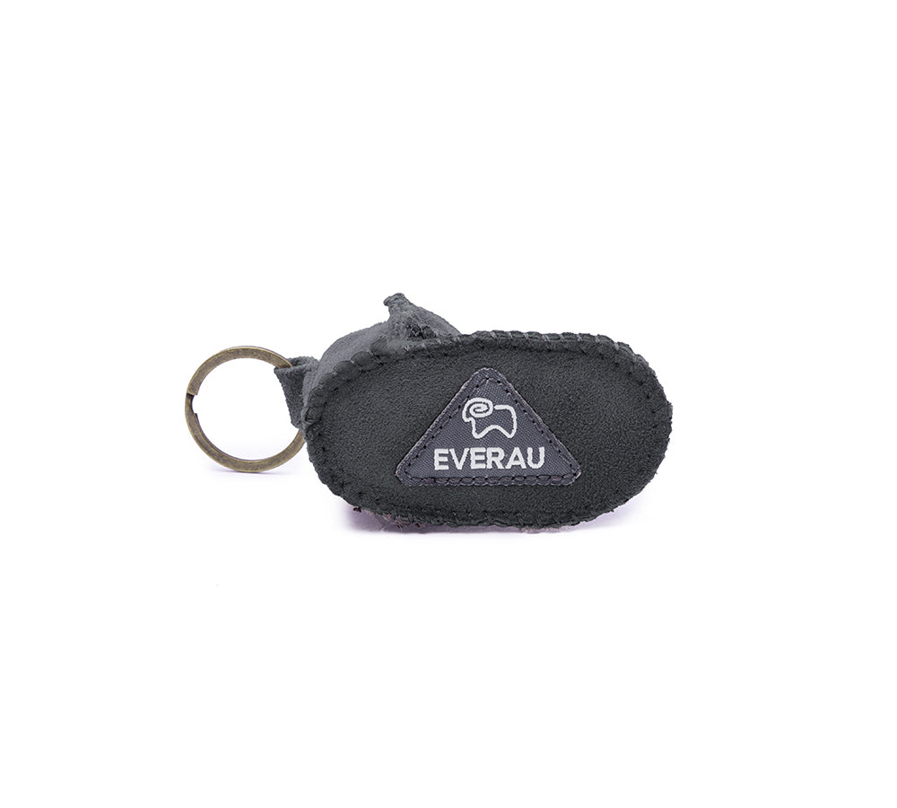 EVERAU® UGG Boot Sheepskin Wool Bootie Keyring