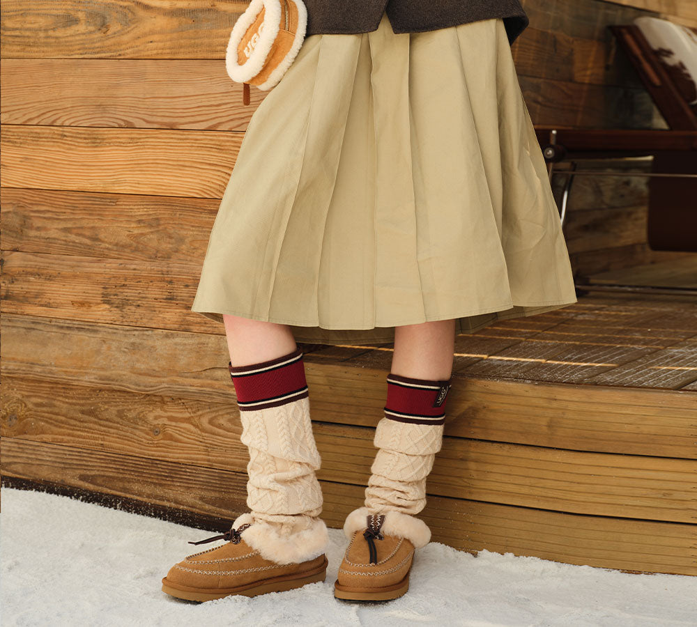 AUSTRALIAN SHEPHERD® UGG Slippers Sheepskin Wool Ankle Draco Moccasins