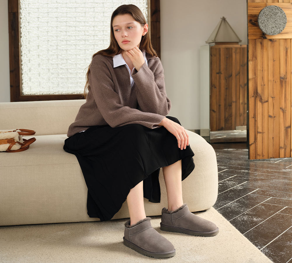 AUSTRALIAN SHEPHERD® UGG Boots Sheepskin Wool Low Cut Ankle Lune