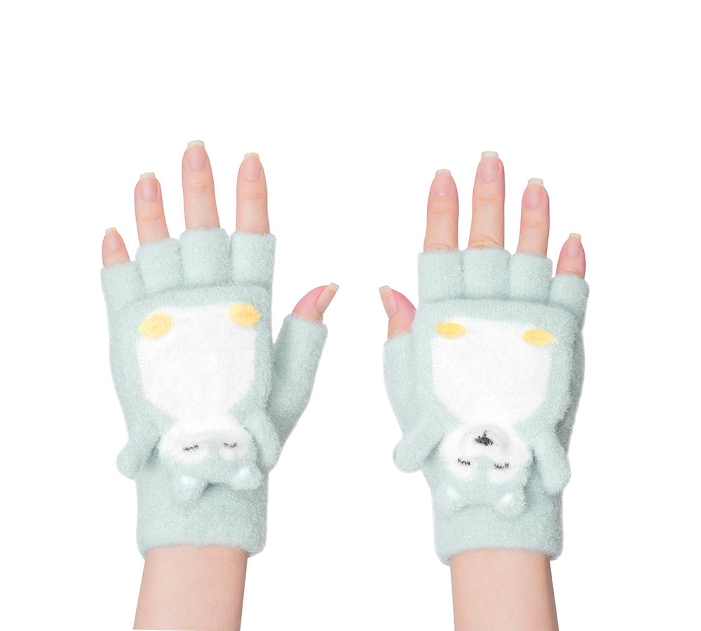 EVERAU® Fingerless Ultra Plush Knit Bearling Gloves