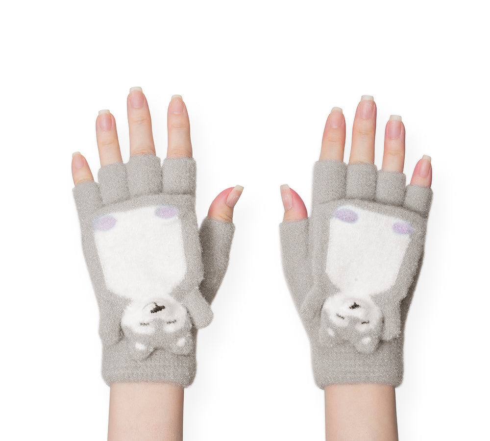 EVERAU® Fingerless Ultra Plush Knit Bearling Gloves