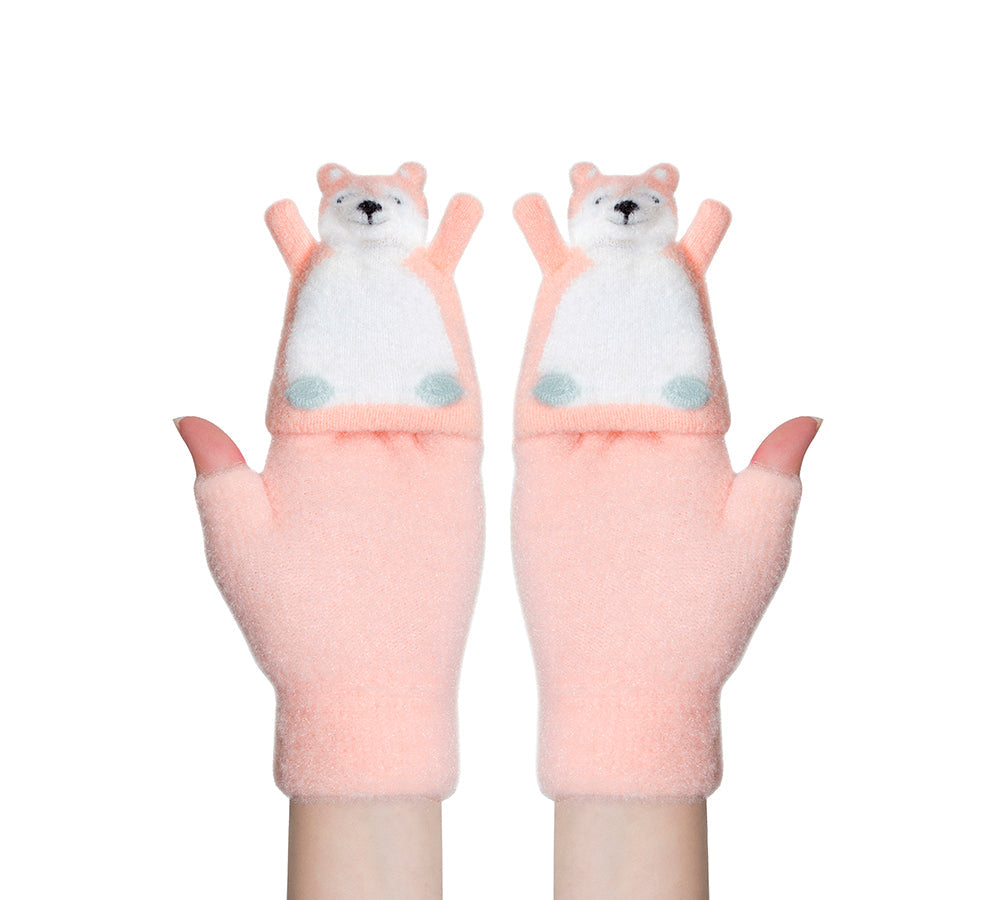 EVERAU® Fingerless Ultra Plush Knit Bearling Gloves