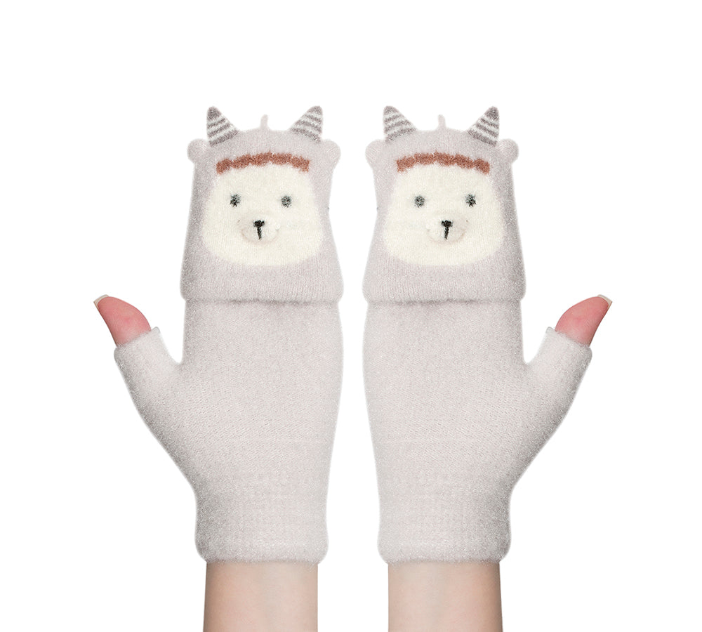 EVERAU® Fingerless Ultra Plush Knit Ewe Gloves