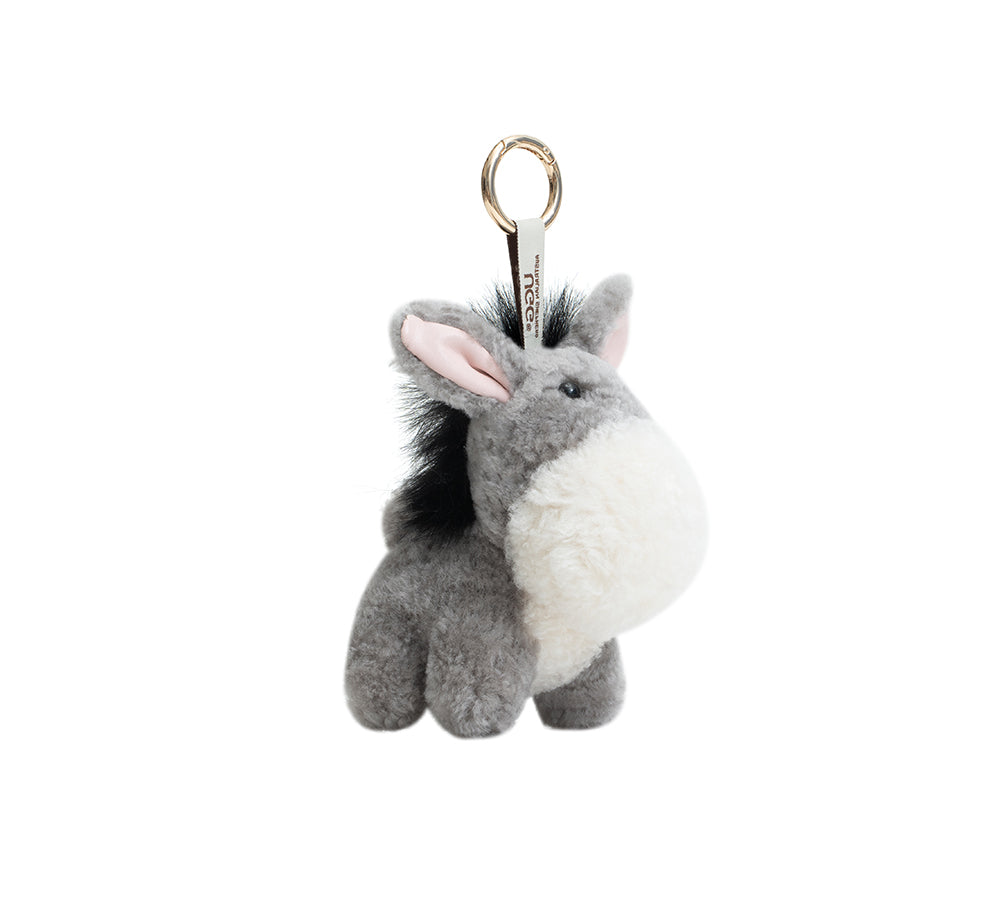 AUSTRALIAN SHEPHERD® Fluffy Plush Donkey Companion Moofy Keyring