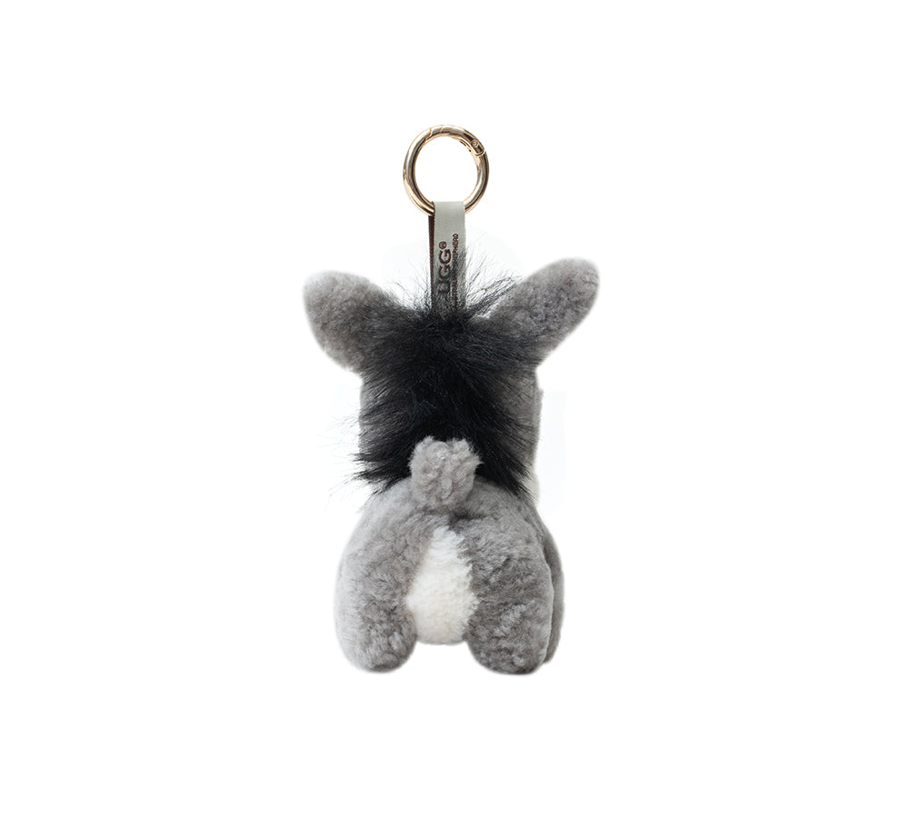 AUSTRALIAN SHEPHERD® Fluffy Plush Donkey Companion Moofy Keyring