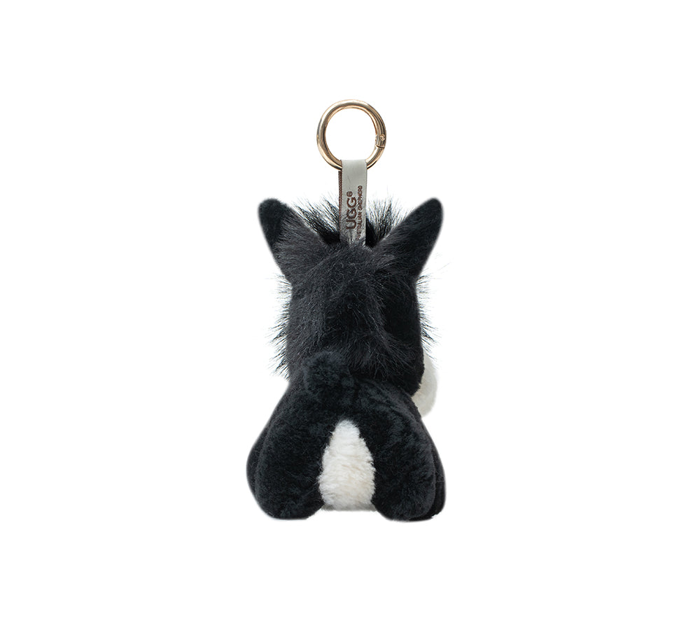 AUSTRALIAN SHEPHERD® Fluffy Plush Donkey Companion Moofy Keyring