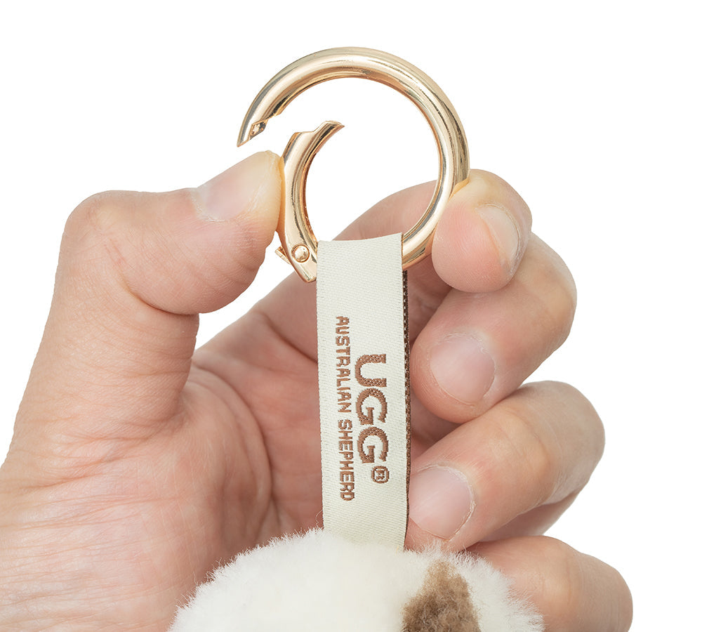 AUSTRALIAN SHEPHERD® UGG Keychain Fluffy Alpaca MooMoo