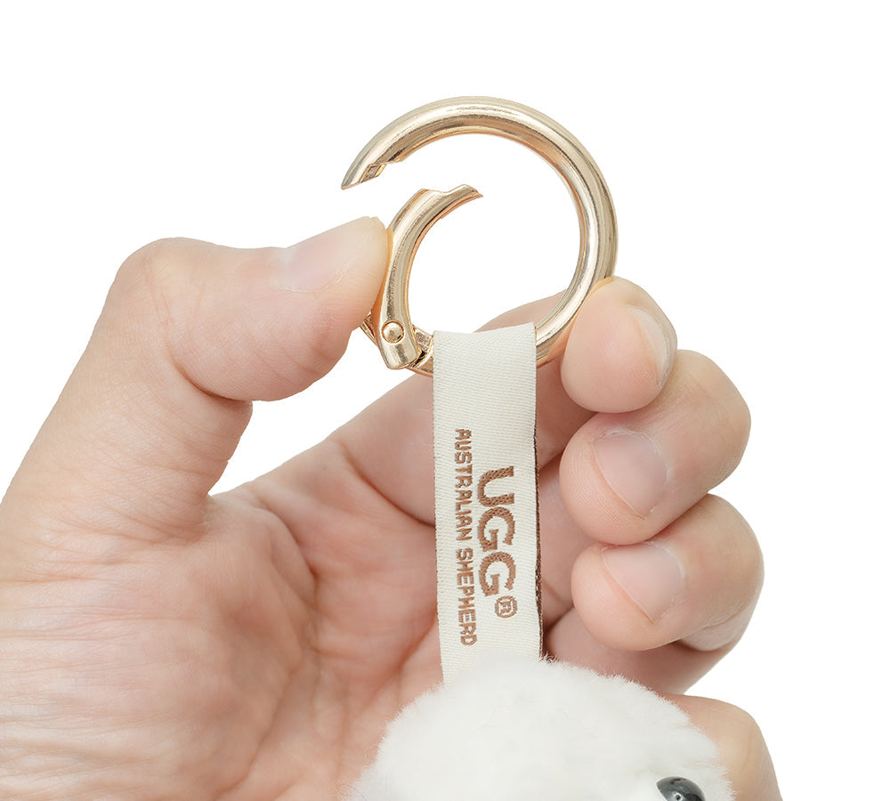 AUSTRALIAN SHEPHERD® UGG Keychain Fluffy Alpaca MooMoo