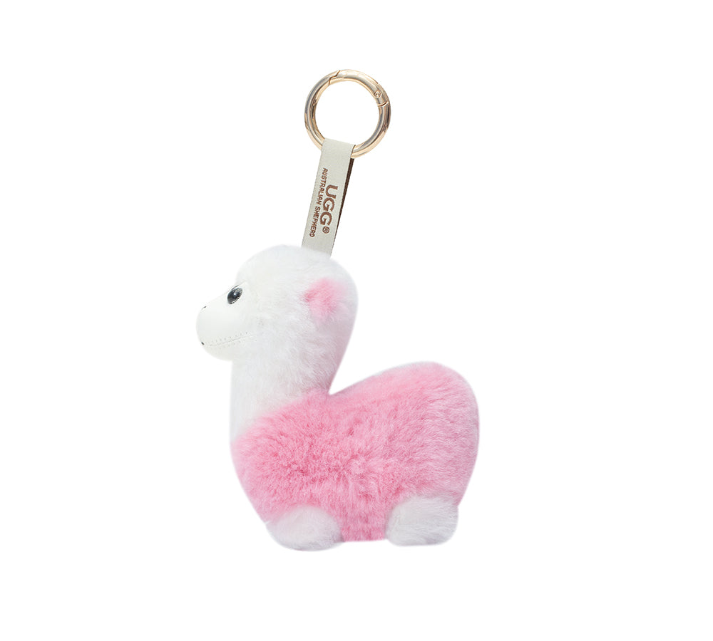 AUSTRALIAN SHEPHERD® UGG Keychain Fluffy Alpaca MooMoo