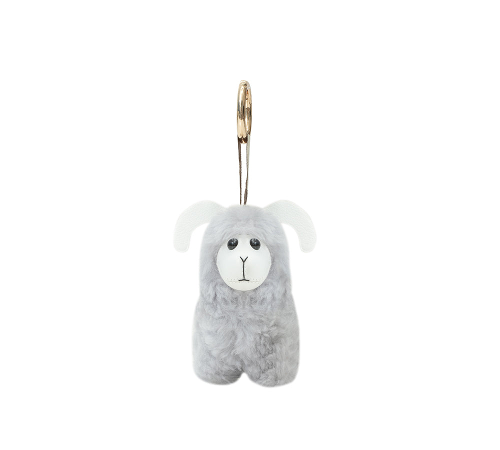 AUSTRALIAN SHEPHERD® Fluffy Wool Sheep Puffle Keyring