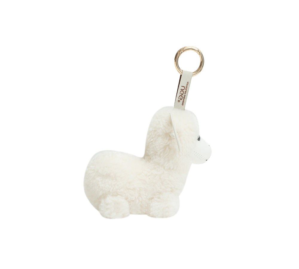 AUSTRALIAN SHEPHERD® Fluffy Wool Sheep Puffle Keyring