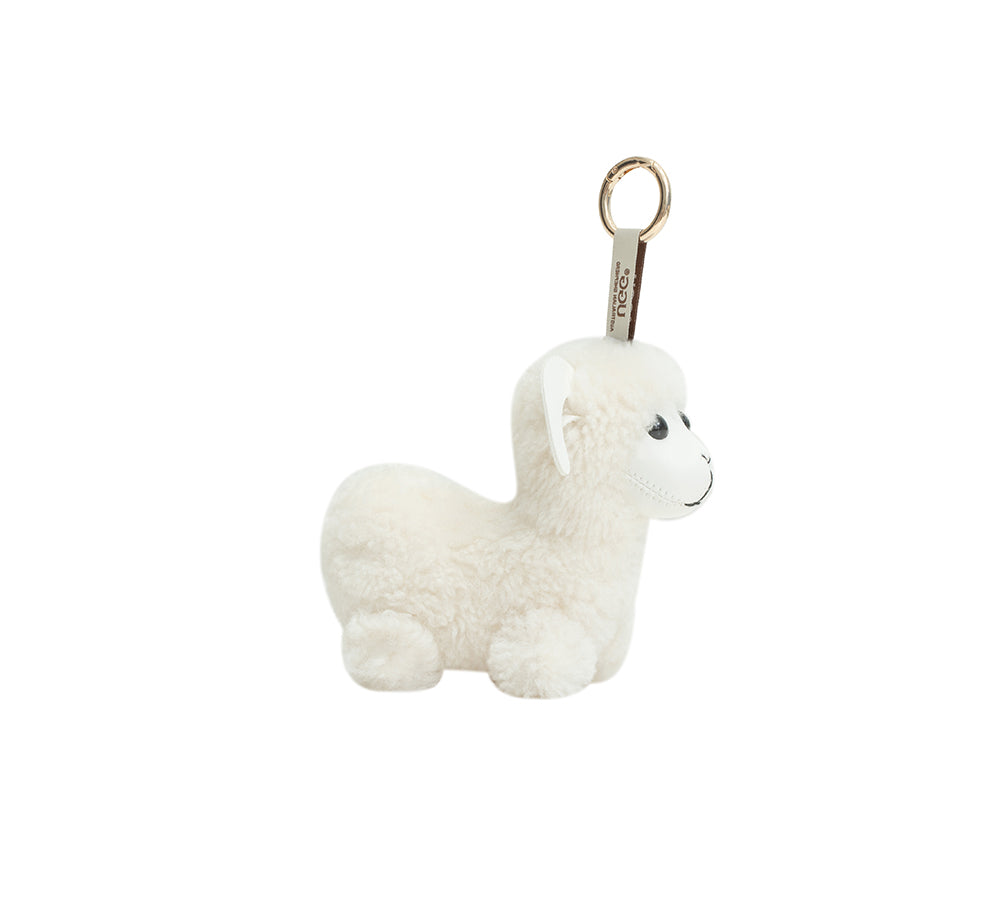 AUSTRALIAN SHEPHERD® Fluffy Wool Sheep Puffle Keyring