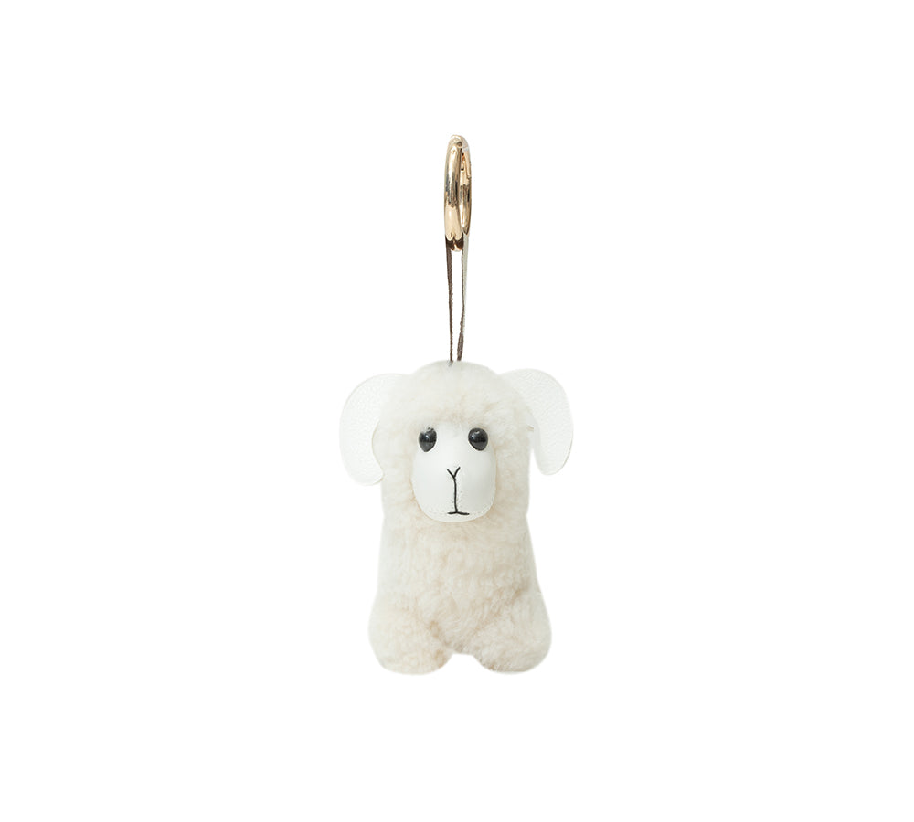 AUSTRALIAN SHEPHERD® Fluffy Wool Sheep Puffle Keyring