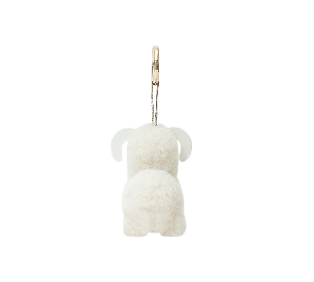 AUSTRALIAN SHEPHERD® Fluffy Wool Sheep Puffle Keyring
