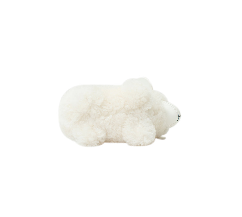 AUSTRALIAN SHEPHERD® Fluffy Wool Sheep Puffle Keyring