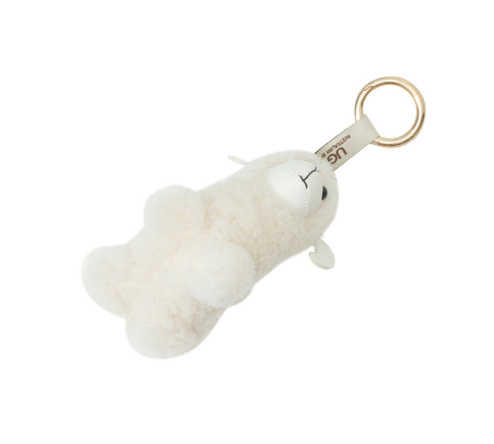 AUSTRALIAN SHEPHERD® Fluffy Wool Sheep Puffle Keyring