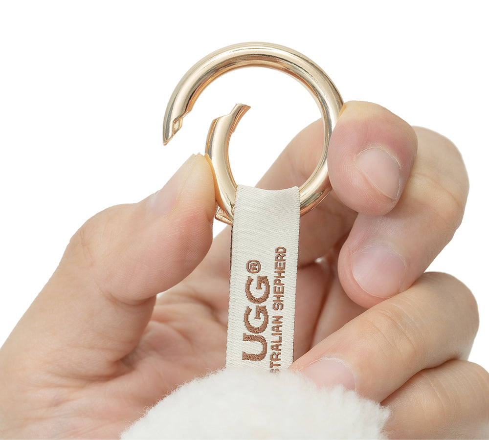 AUSTRALIAN SHEPHERD® UGG Wool Sheep Plush Keychain Woola Purse
