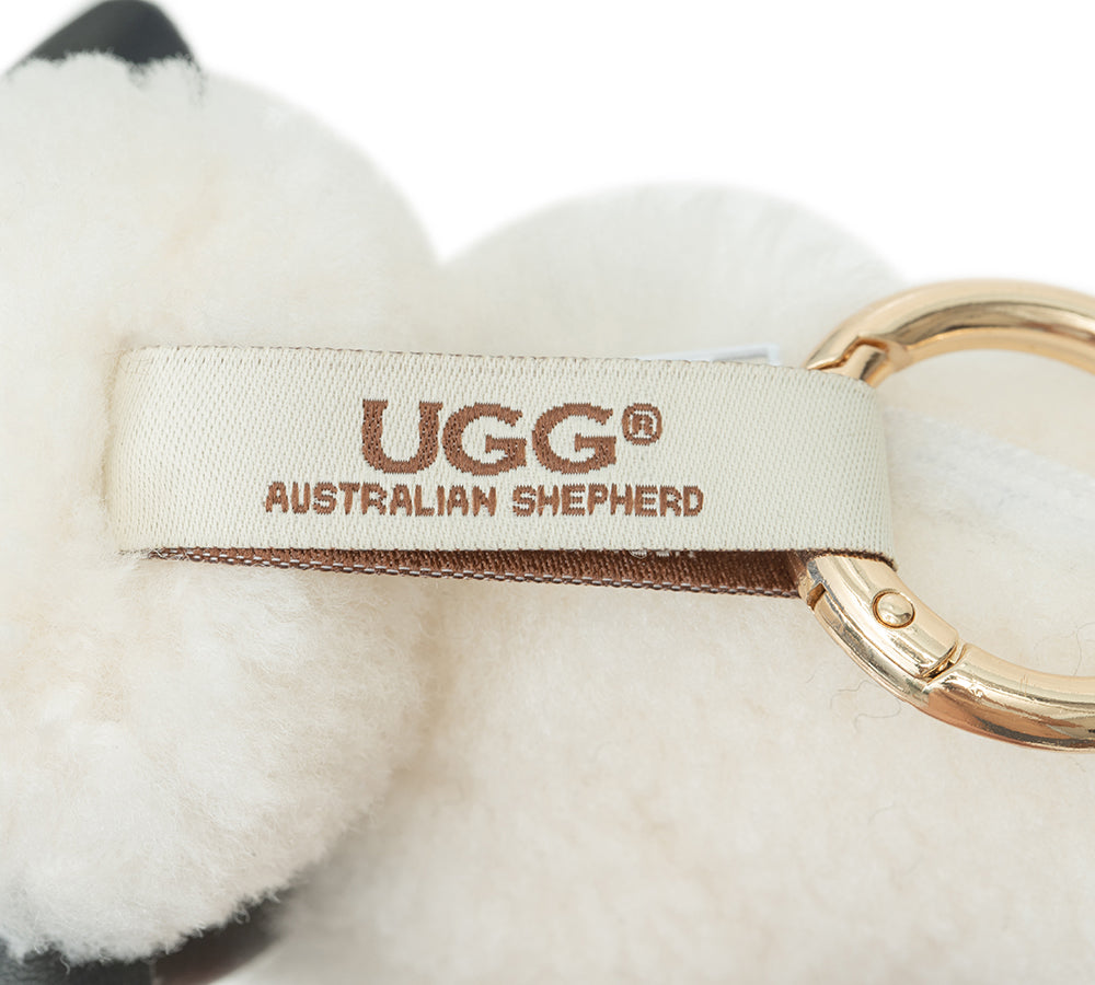 AUSTRALIAN SHEPHERD® UGG Wool Sheep Plush Keychain Woola Purse