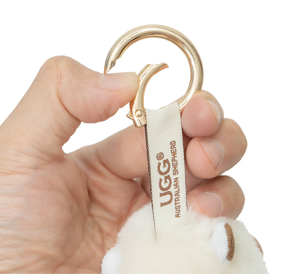 AUSTRALIAN SHEPHERD® UGG Keychain Fluffy Camel Twooly