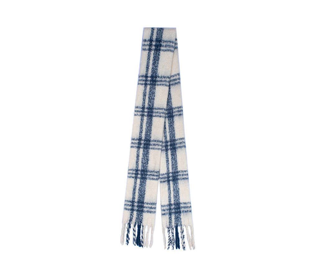 TARRAMARRA® Soft Checked Fringed Scarf