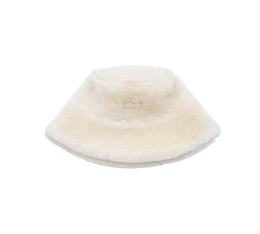 AUSTRALIAN SHEPHERD® Fluffy Sheepskin Wool Bucket Stacea Hat