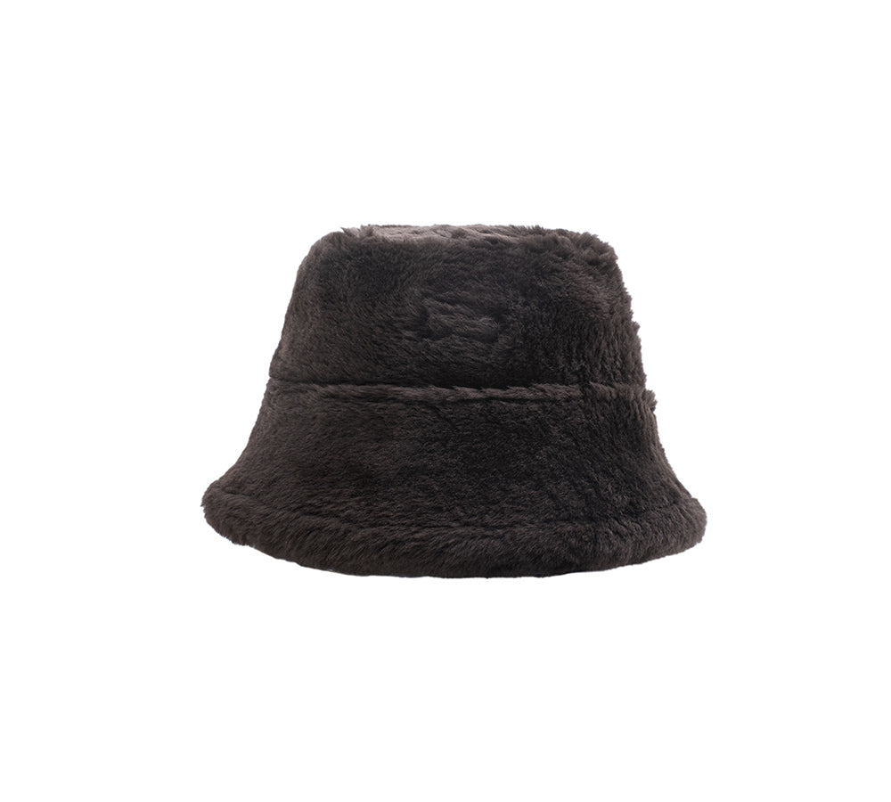 AUSTRALIAN SHEPHERD® Fluffy Sheepskin Wool Bucket Stacea Hat