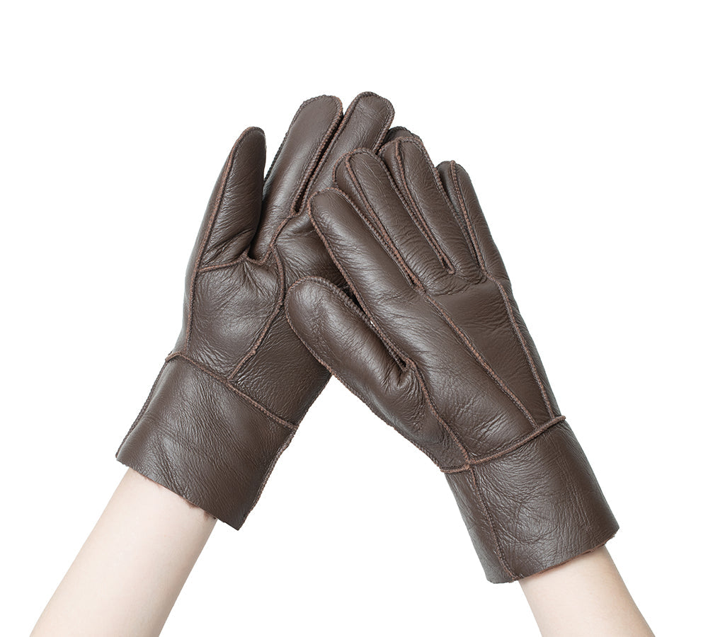 AUSTRALIAN SHEPHERD® Leather Fluffy  Stitching Gloves UGG AUSTRALIAN SHEPHERD