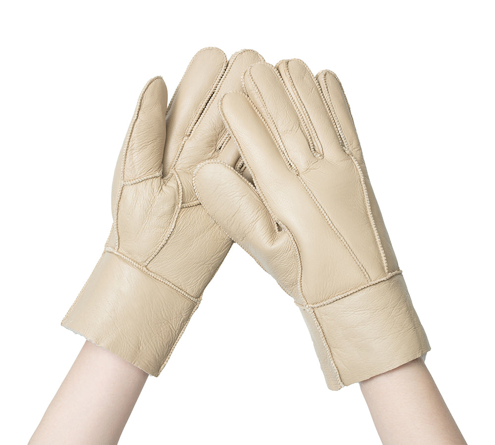 AUSTRALIAN SHEPHERD® Leather Fluffy  Stitching Gloves UGG AUSTRALIAN SHEPHERD