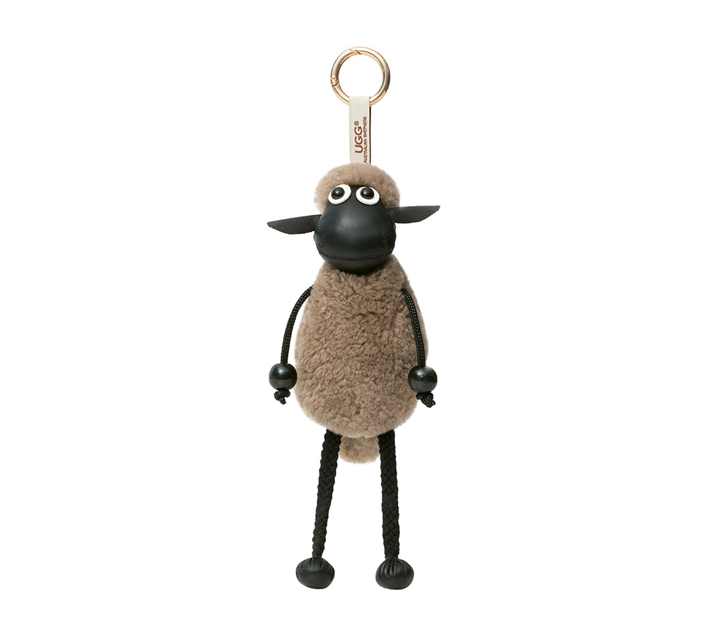 AUSTRALIAN SHEPHERD® Fluffy Sheepskin Wool Sheep Keyrings